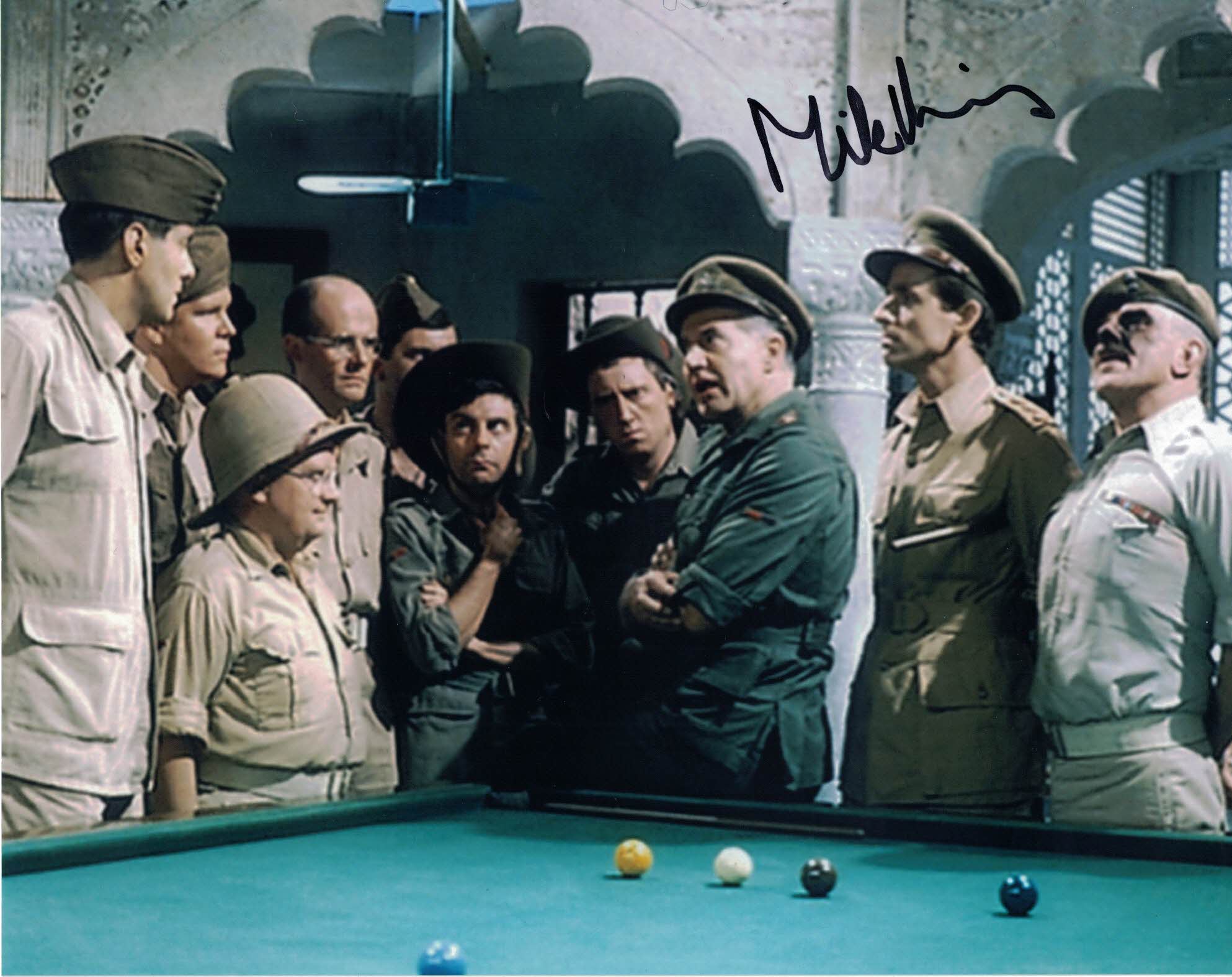 MIKE KINSEY - Gunner Nosher Evans in It Ain't Half Hot Mum - hand signed 10 x 8 photo