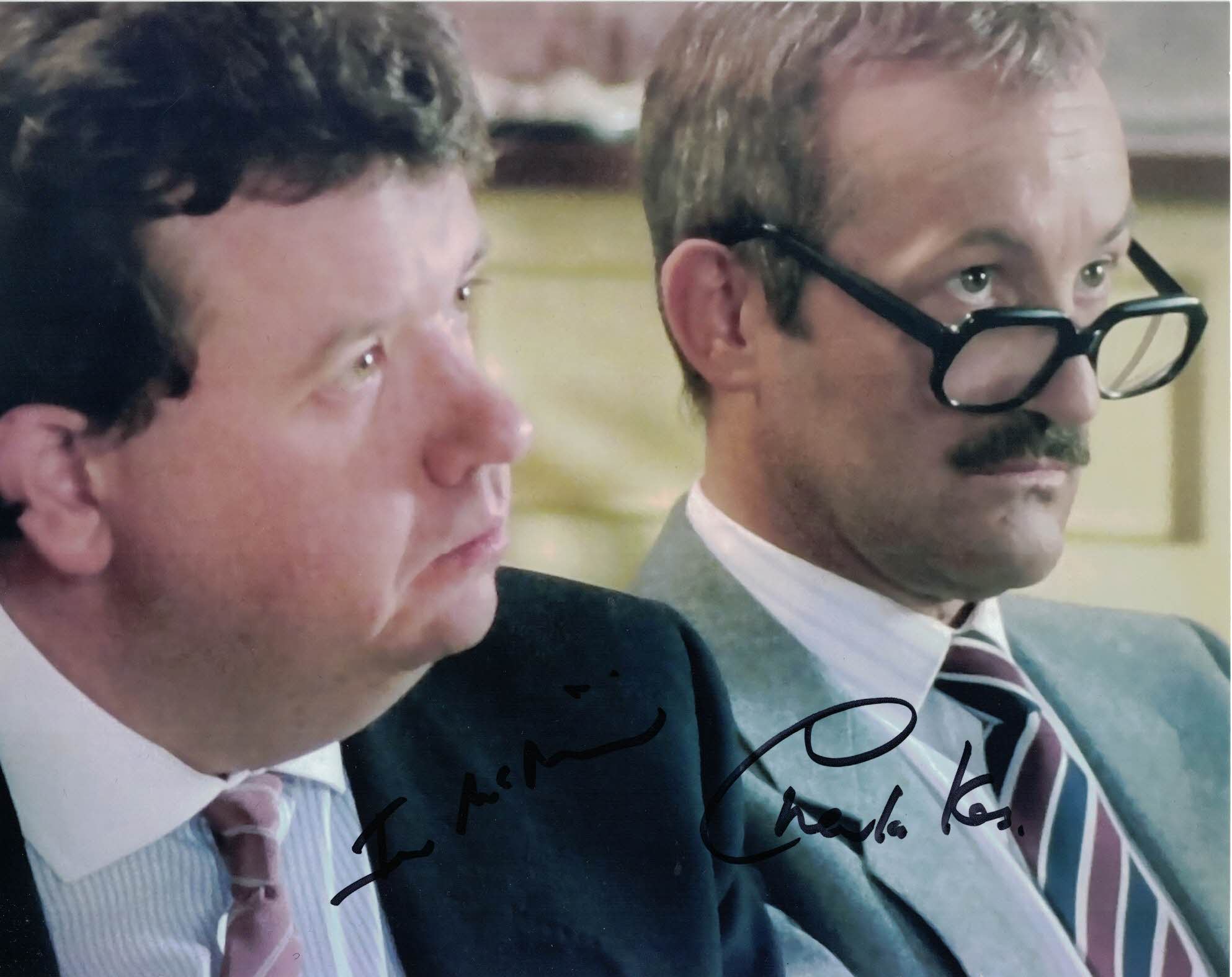 CHARLES KAY & IAN MCNEICE  - Pendleton & Harcourt in Edge of Darkness-  double hand signed 10 x 8 photo