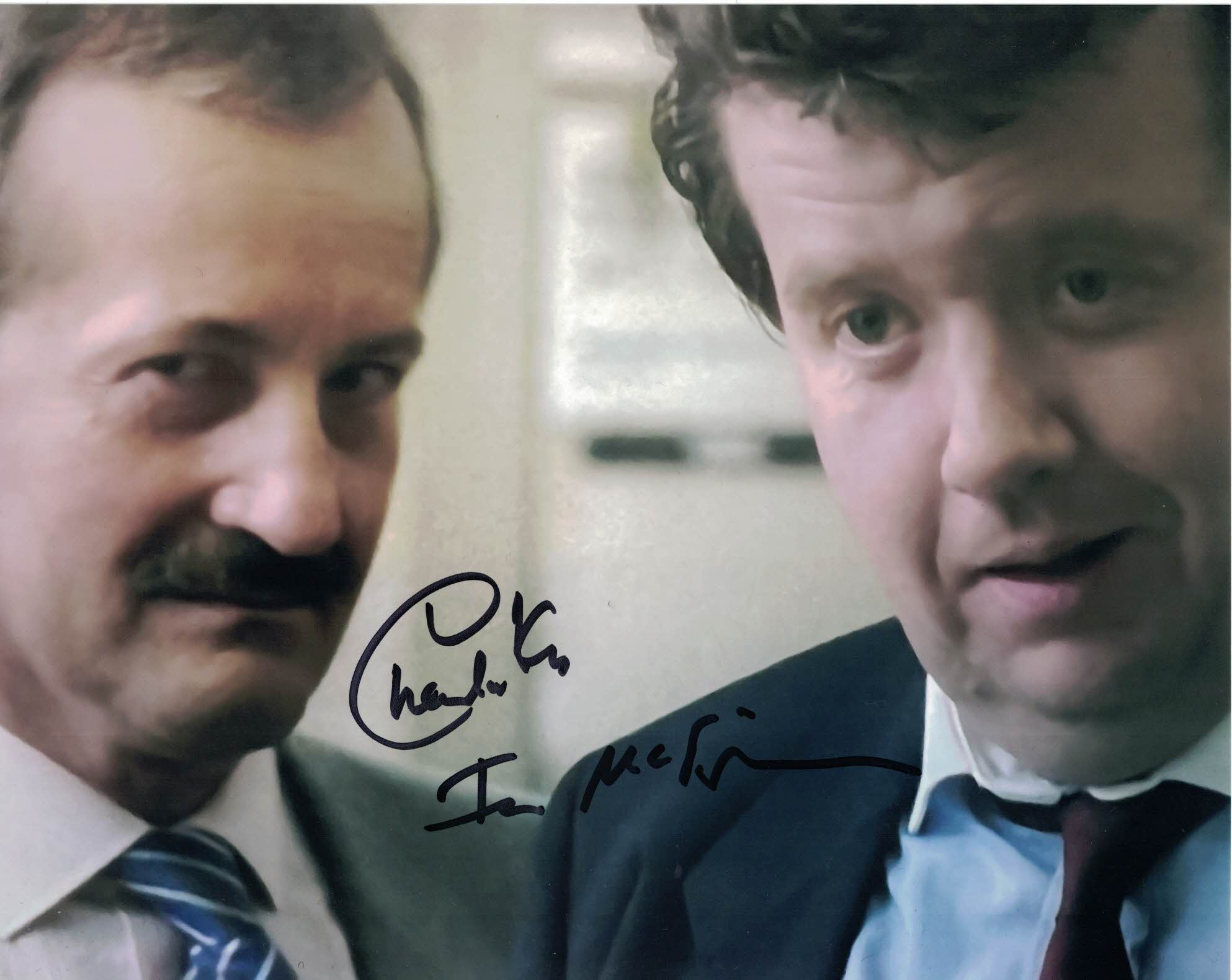 CHARLES KAY & IAN MCNEICE  - Pendleton & Harcourt in Edge of Darkness-  double hand signed 10 x 8 photo