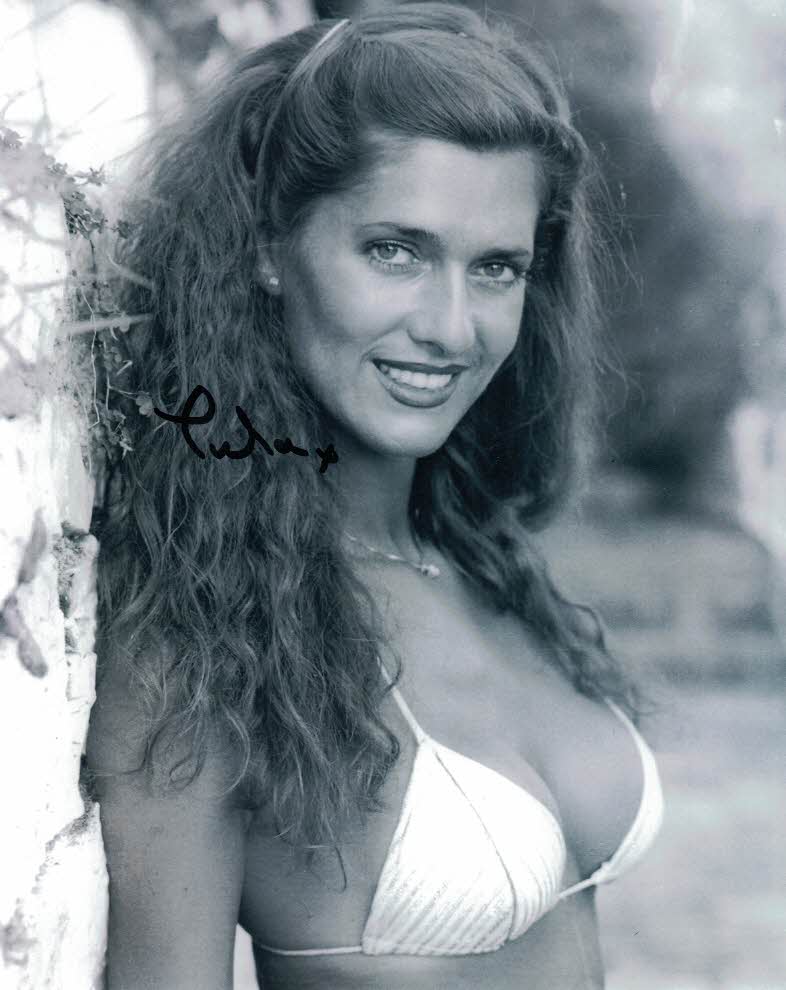 TULA/ CAROLINE COSSEY - Pool Girl in For Your Eyes Only - James Bond - hand signed 10 x 8 photo