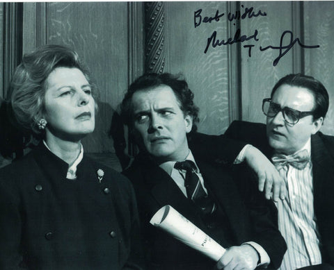 MICHAEL TROUGHTON  - Piers Fletcher- Dervish in The New Statesman - hand signed 10 x 8 photo