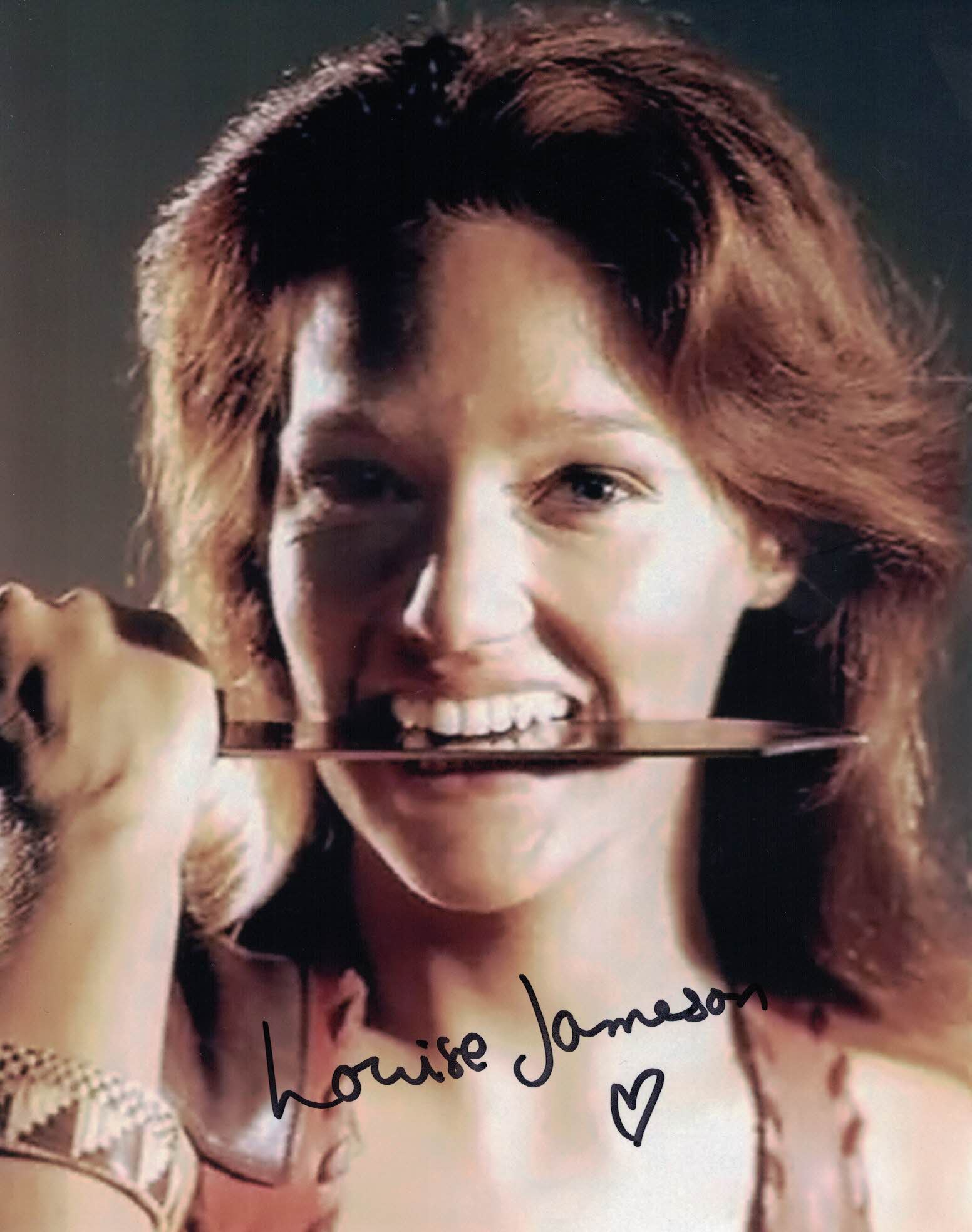 LOUISE JAMESON  - Leela in Doctor Who hand signed 10 x 8 photo