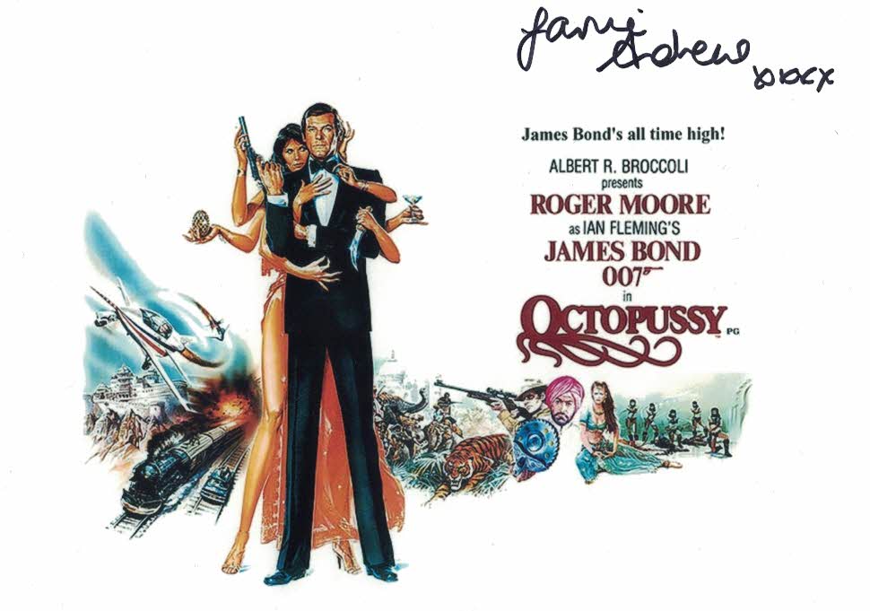 JANINE ANDREWS - Octopussy Girl in Octopussy James Bond - hand signed 10 x 8 photo