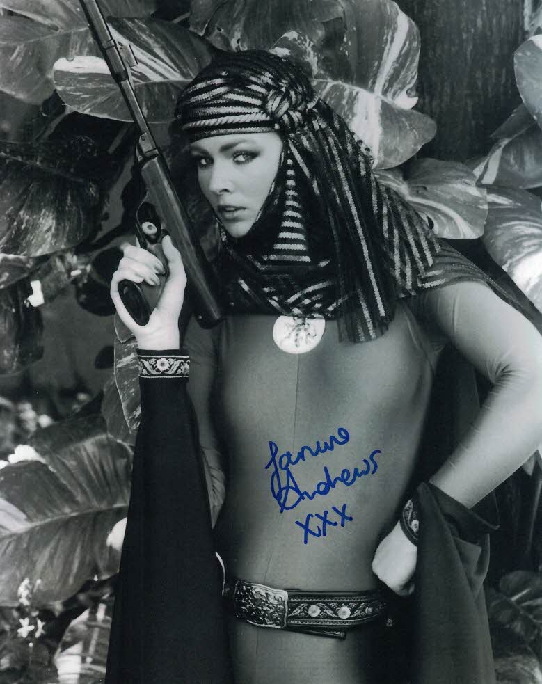 JANINE ANDREWS - Octopussy Girl in James Bond  Octopussy hand signed 10 x 8 photo