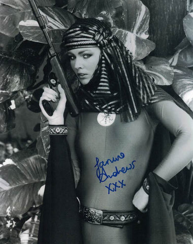 JANINE ANDREWS - Octopussy Girl in James Bond  Octopussy hand signed 10 x 8 photo