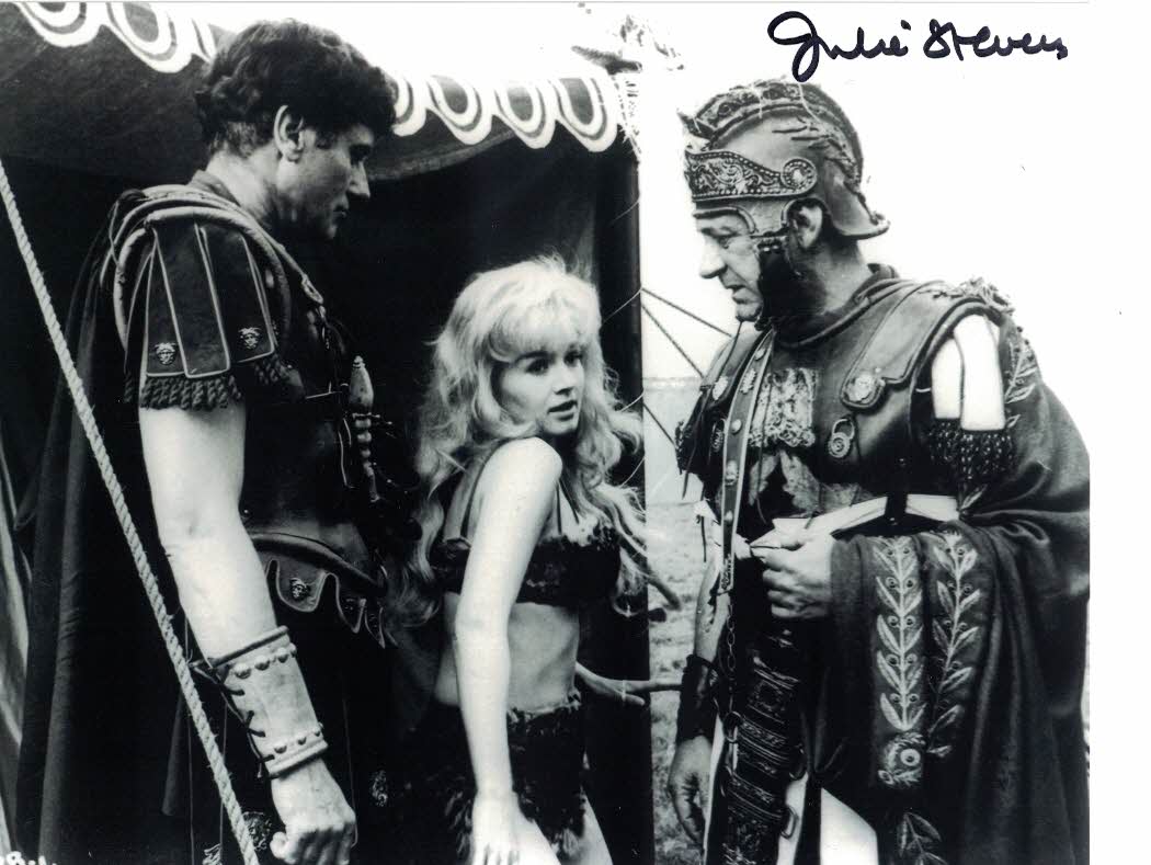 JULIE STEVENS - Gloria in in Carry On Cleo hand signed 10 x 8 photo