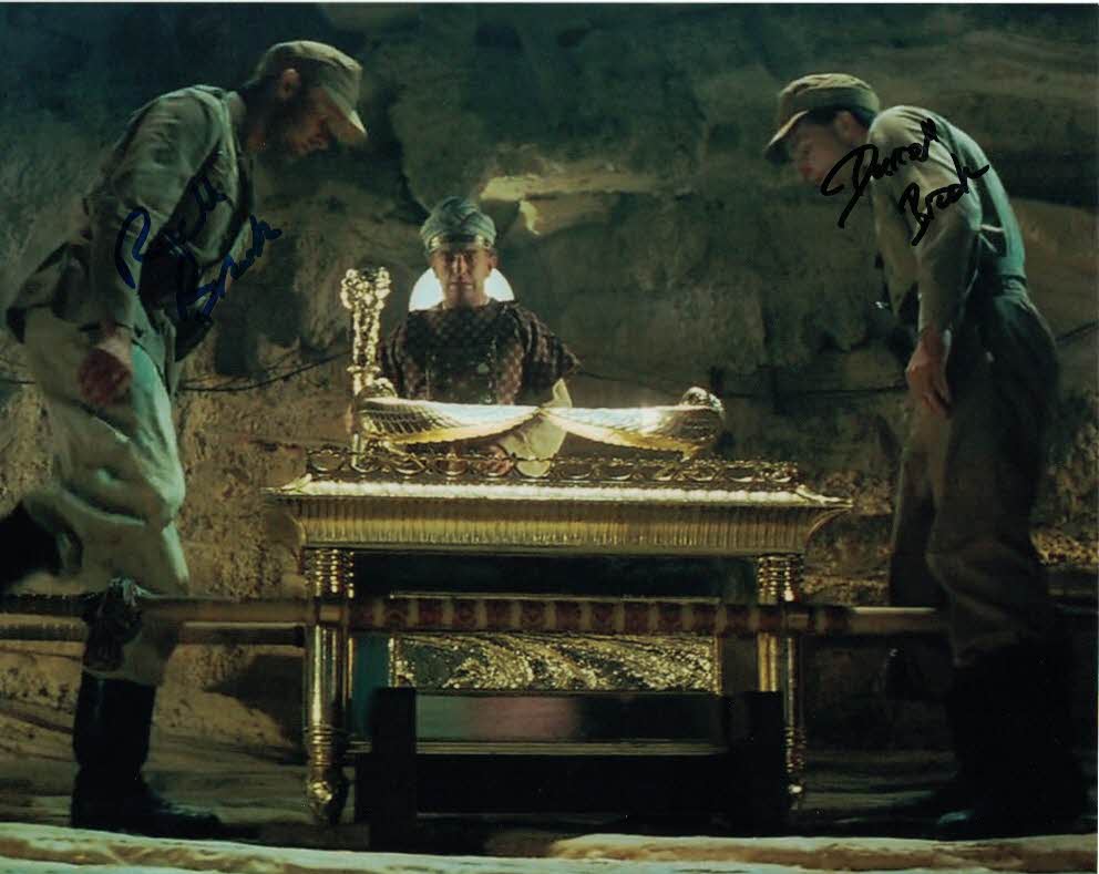 RUSSELL and DARRELL BROOK German soldiers with the Ark in Raiders of the Lost Ark signed x 2