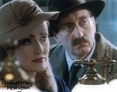PAULINE MORAN - Miss Lemon in Poirot hand signed 10 x 8 photo
