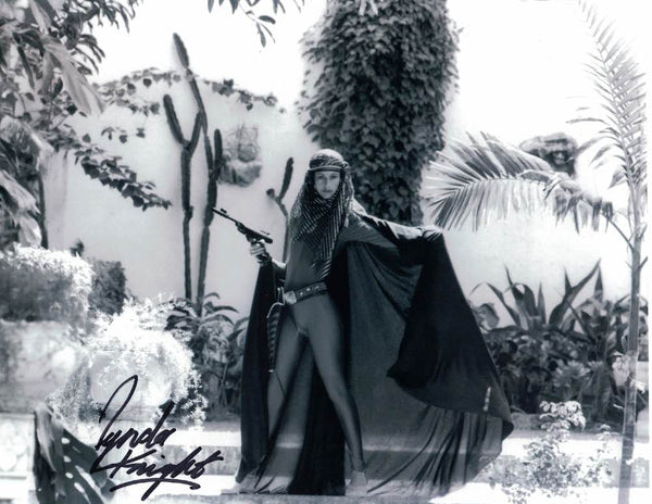 LYNDA KNIGHT - Octopussy Girl in James Bond Octopussy - hand signed 10 x 8 photo