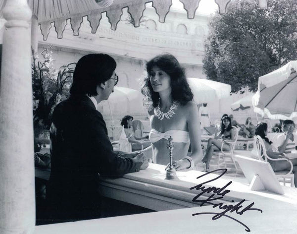 LYNDA KNIGHT - Octopussy Girl in James Bond Octopussy hand signed 10 x 8 photo