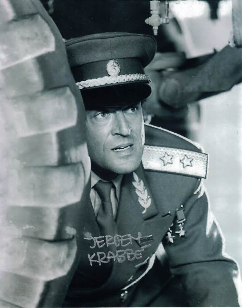 JEROEN KRABBE - General Georgi Koskov in The Living Daylights - James Bond Hand signed x 8 photo