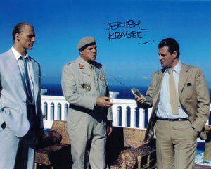 JEROEN KRABBE - General Georgi Koskov in The Living Daylights - James Bond Hand signed x 8 photo