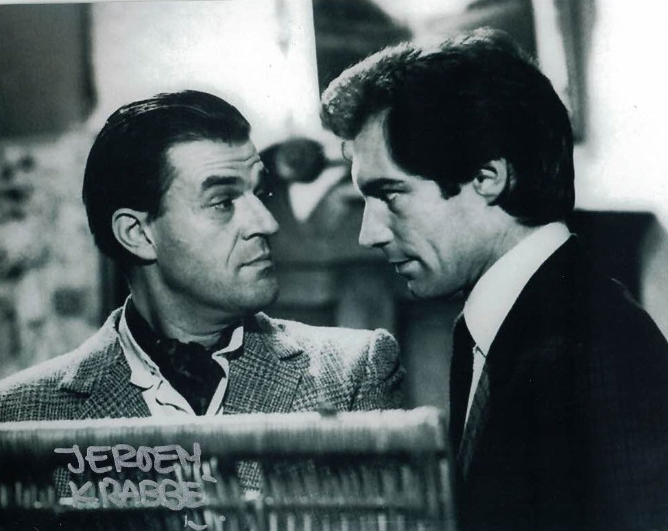 JEROEN KRABBE - General Georgi Koskov in The Living Daylights - James Bond Hand signed x 8 photo