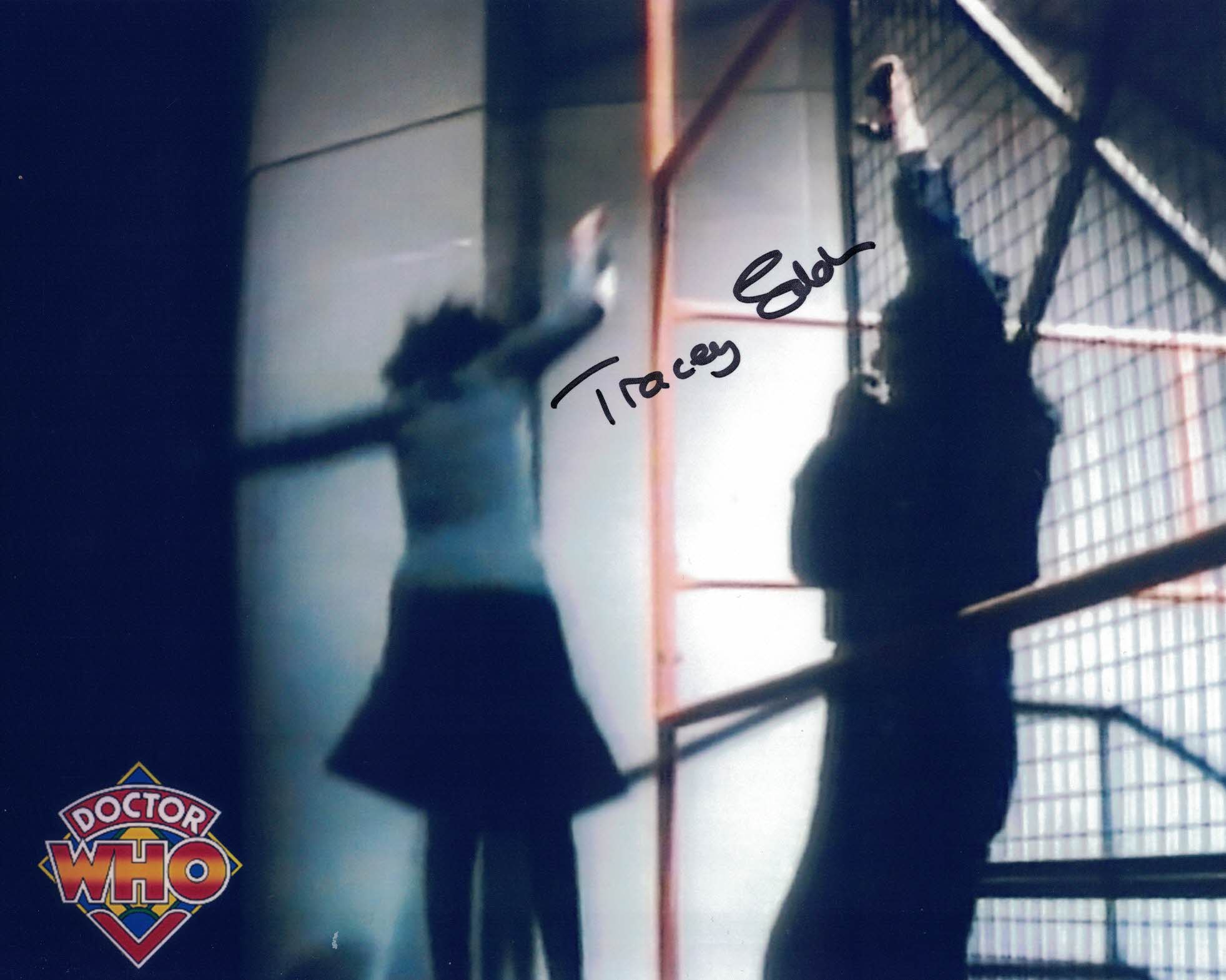 TRACEY EDDON - stunt double for Elisabeth Sladen on Doctor Who - Genesis of the Daleks -  hand signed 10 x 8 photo