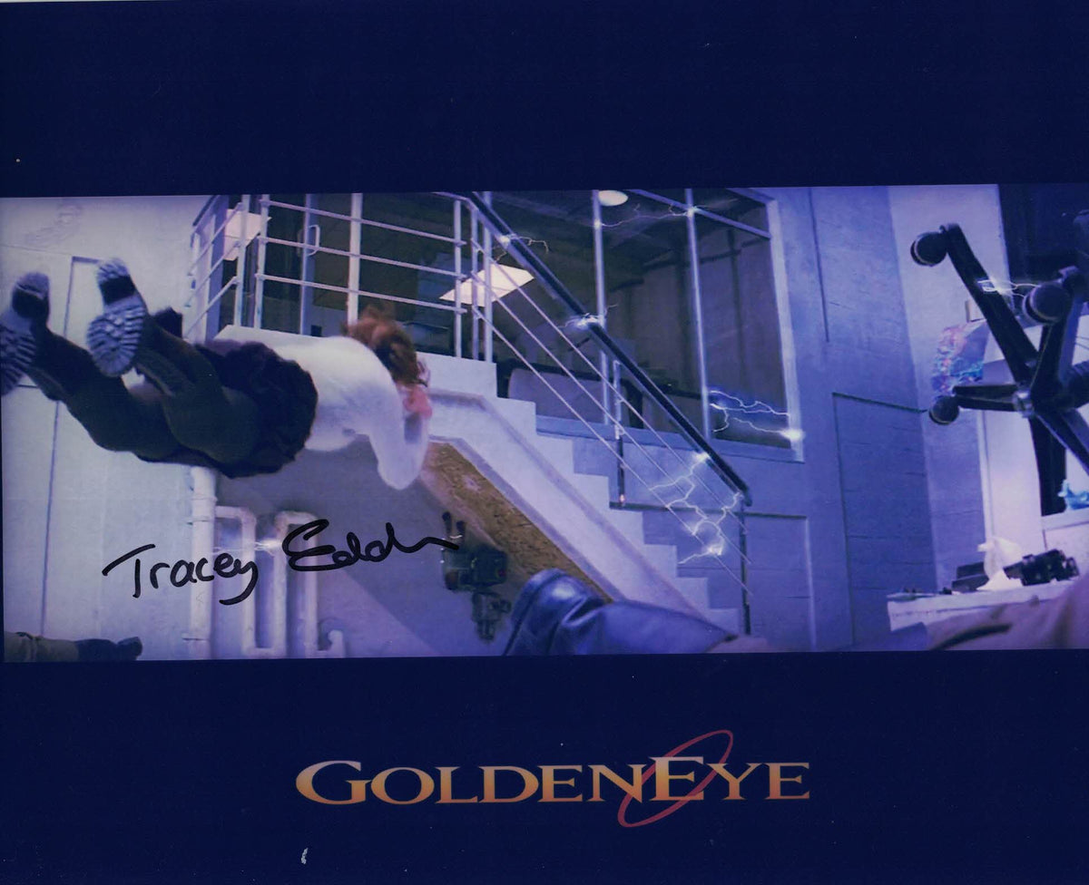 TRACEY EDDON - stunts on James Bond Goldeneye - hand signed 10 x 8 pho ...