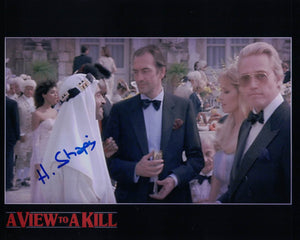 HASSANI SHAPI  as Sheikh at Zorin's party in James Bond - A View To A Kill -  hand signed 10 x 8 photo