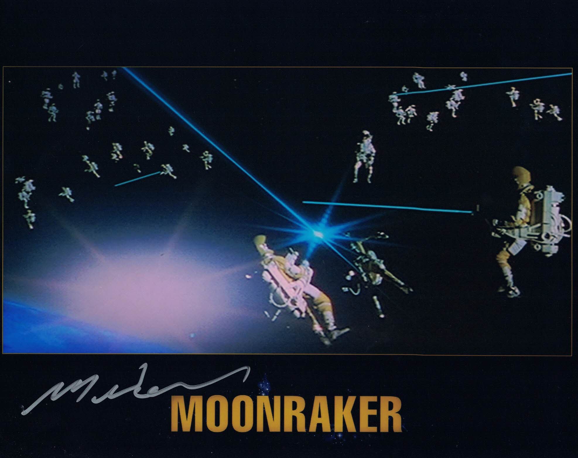 MALCOLM WEAVER - Space fighter in James Bond Moonraker - hand signed 10 x 8 photo