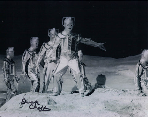 DEREK CHAFER -Cyberman  in Doctor Who - The Moonbase - hand signed 10 x 8 photo