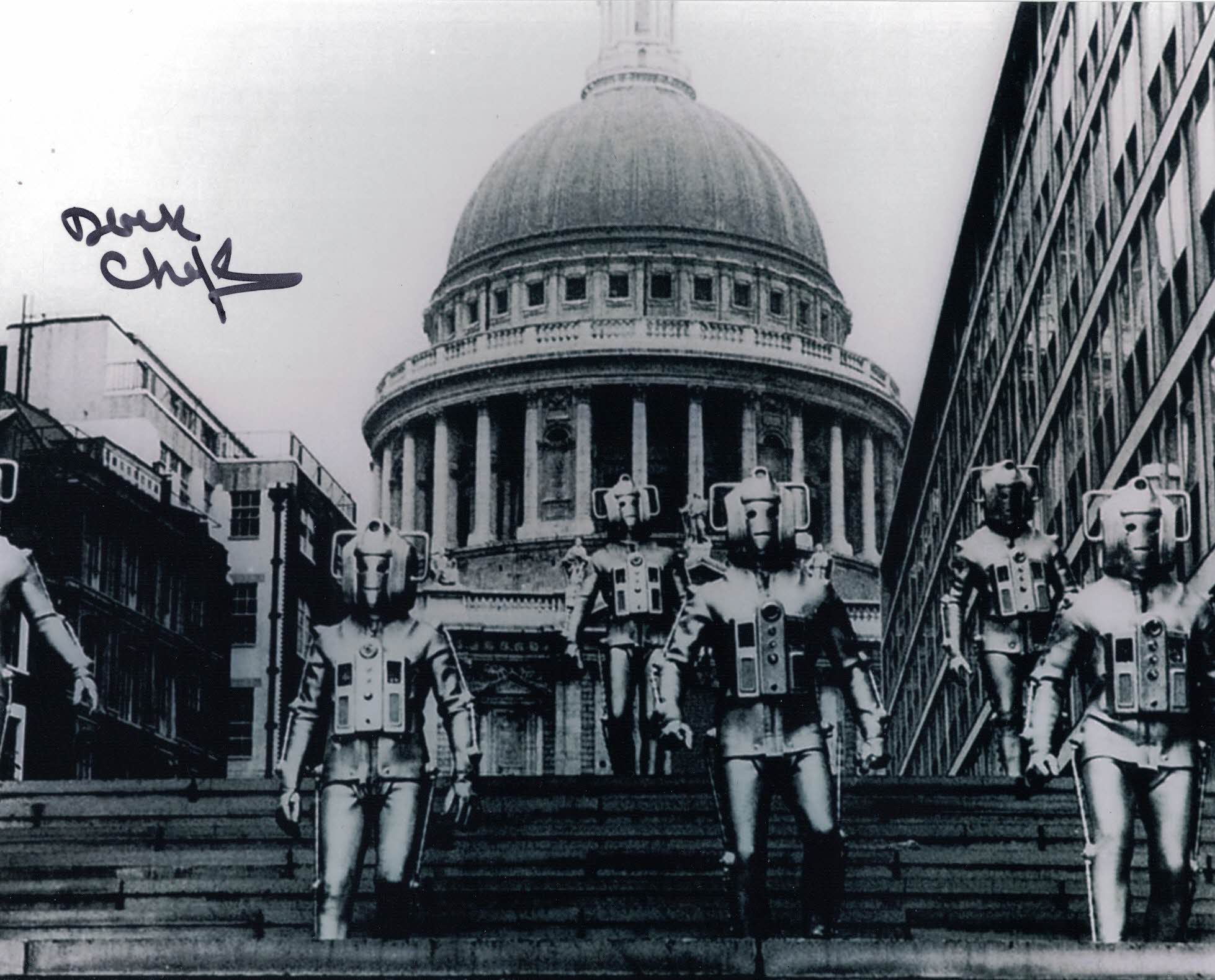 DEREK CHAFER -Cyberman  in Doctor Who - The Invasion- hand signed 10 x 8 photo