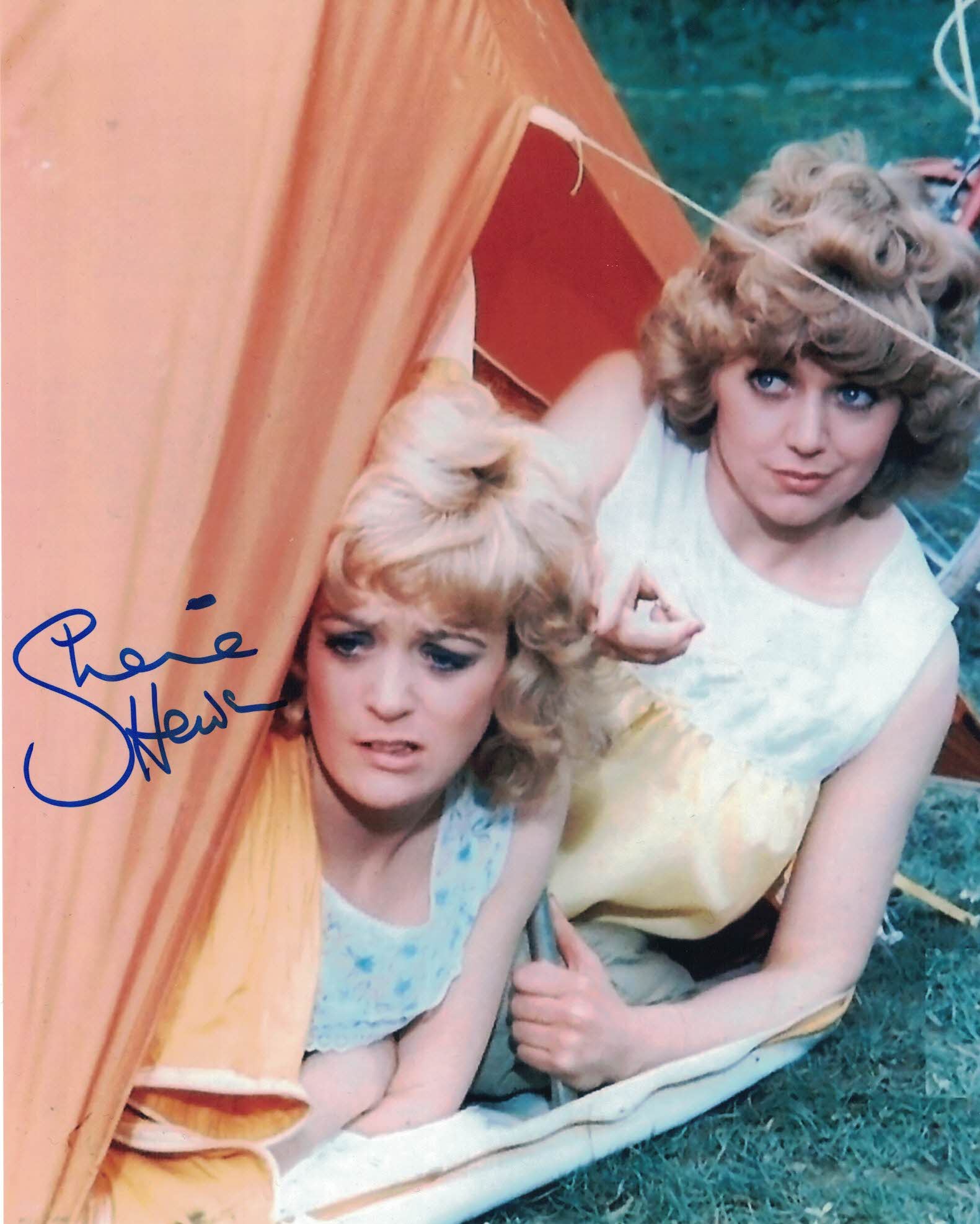SHERRIE HEWSON - Carol in Carry on Behind - hand  signed 10 x 8 photo