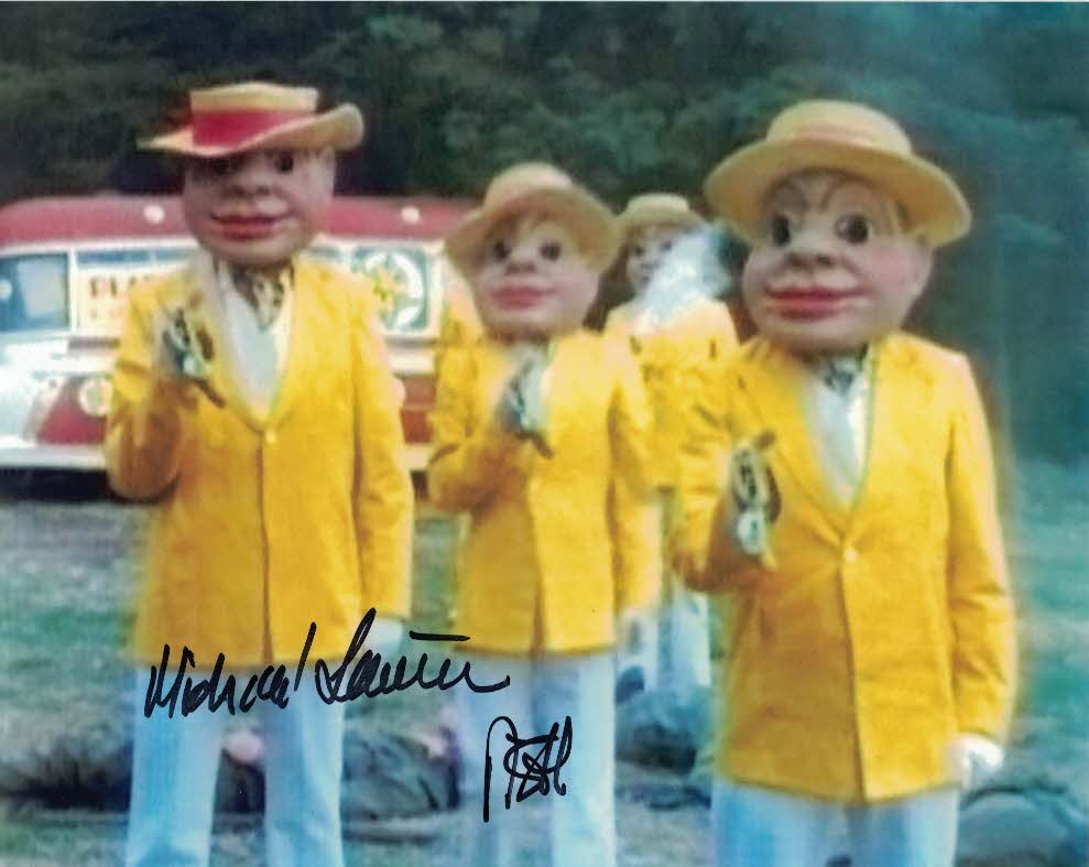 NICK HOBBS & MICHAEL STEVENS - Dr Who Daffodil Men/ Autons hand signed 10 x 8 photo