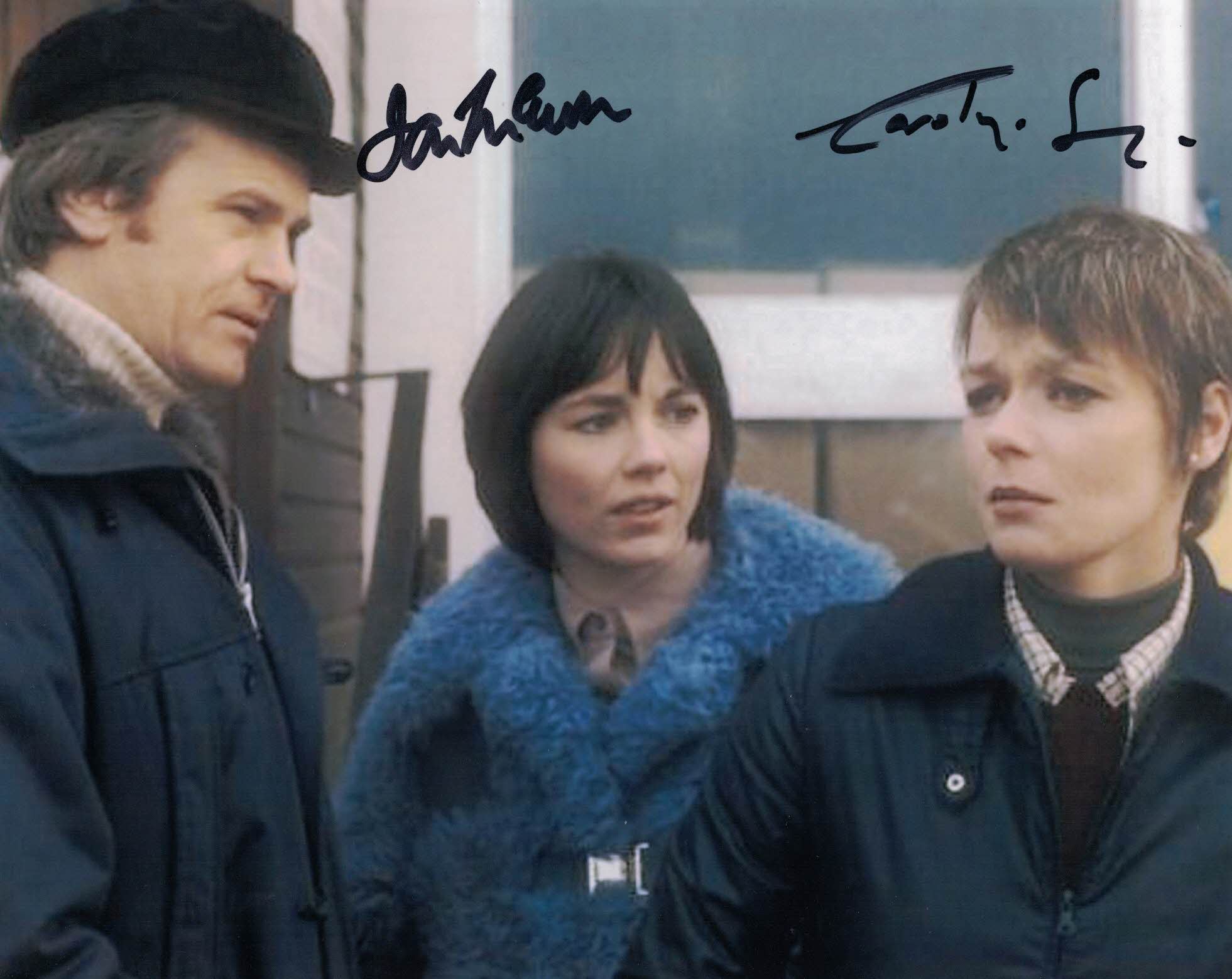 IAN McCULLOCH - & CAROLYN SEYMOUR - Greg Preston and Abby Grant in Survivors - hand signed 10 x 8 photo