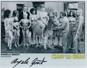 ANGELA GRANT - Miss Bangor in Carry on Girls-  hand signed 10 x 8