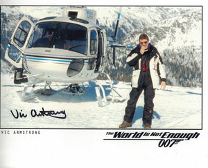VIC ARMSTRONG - Stunt Coordinator/ 2nd Unit Director - The World Is Not Enough - James Bond - hand signed 10 x 8 photo