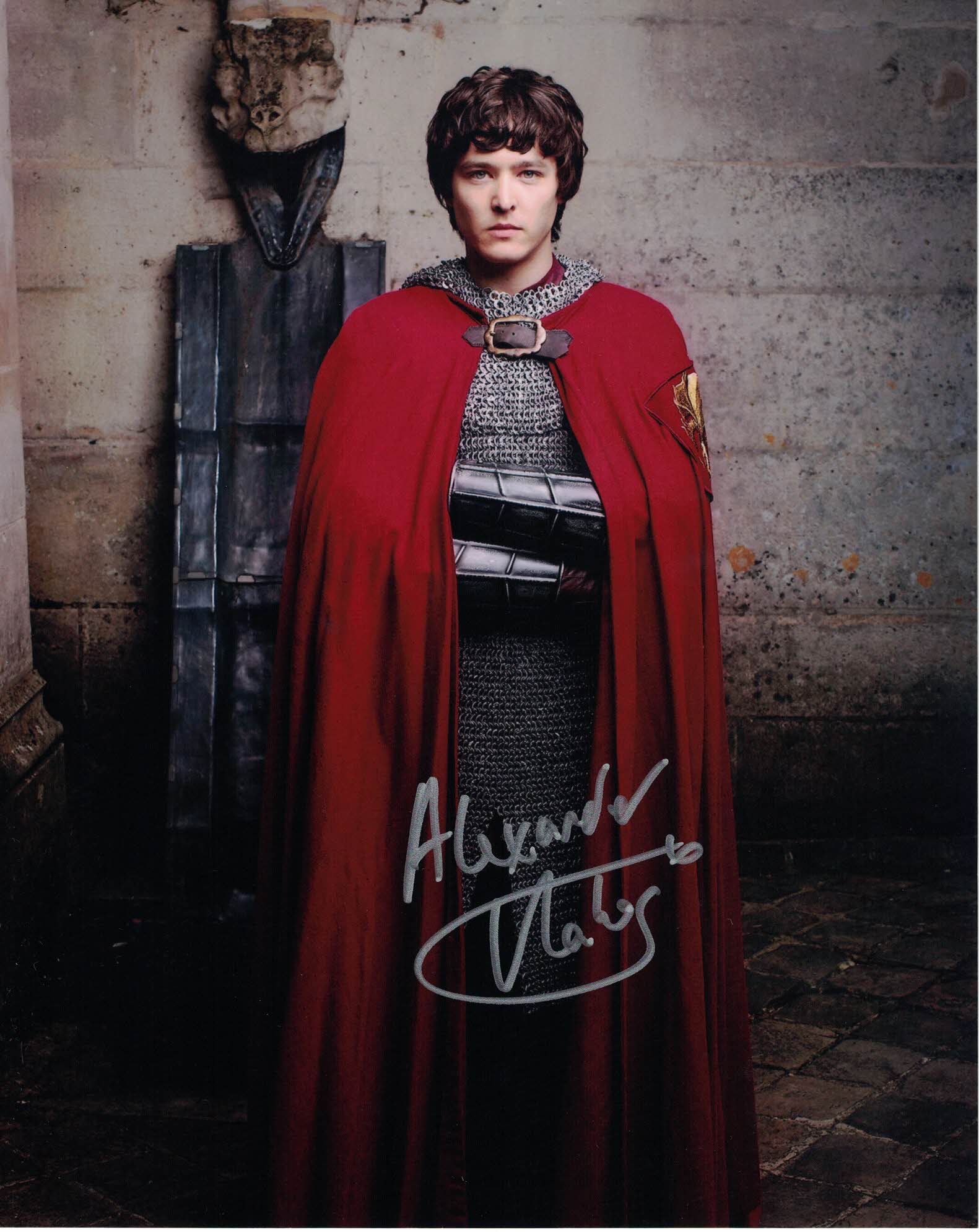 ALEXANDER VLAHOS -  Mordred in Merlin hand sgned 10 x 8 photo