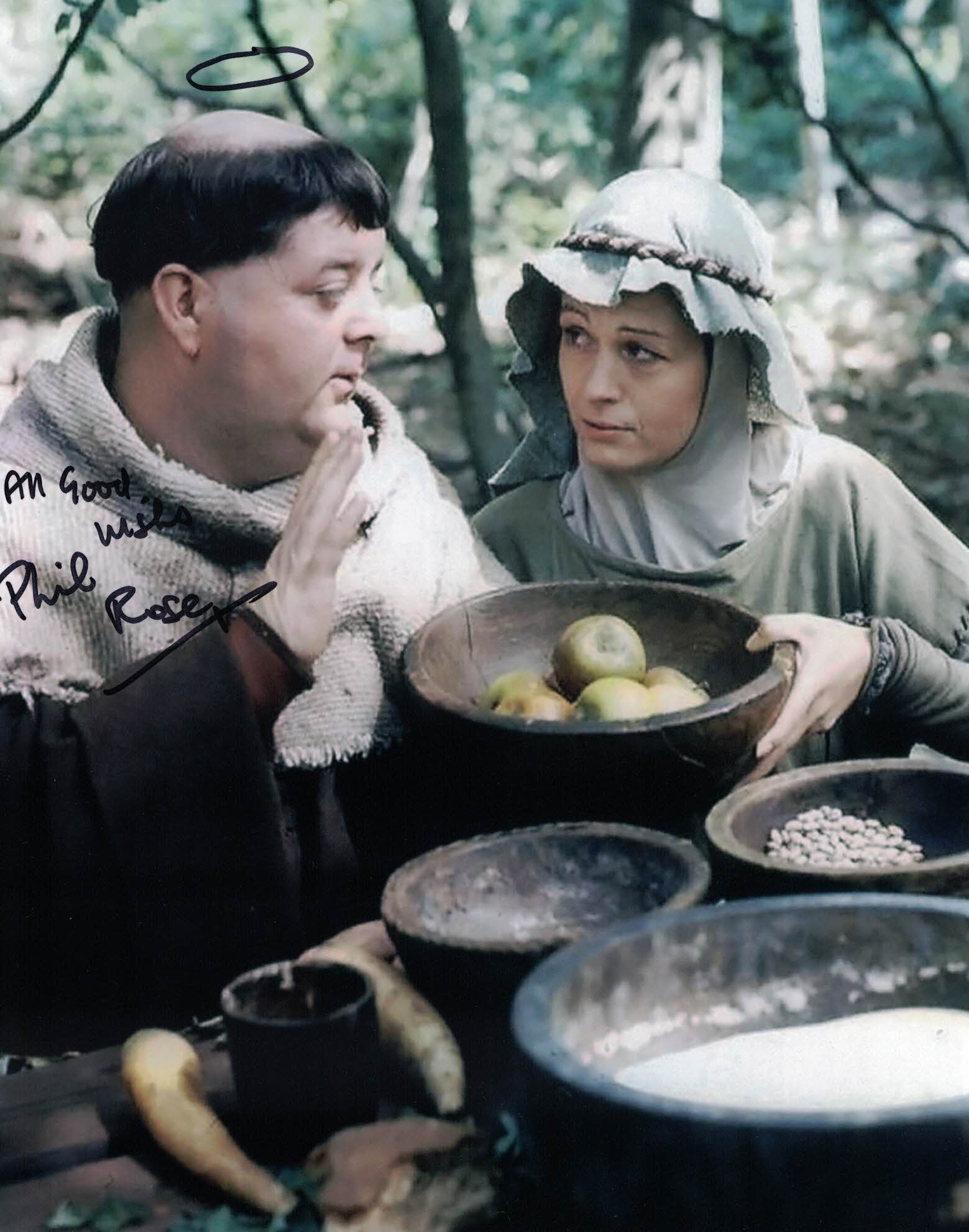 PHIL ROSE - Friar Tuck in Robin of Sherwood - hand signed photo