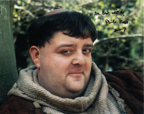 PHIL ROSE - Friar Tuck in Robin of Sherwood - hand signed photo