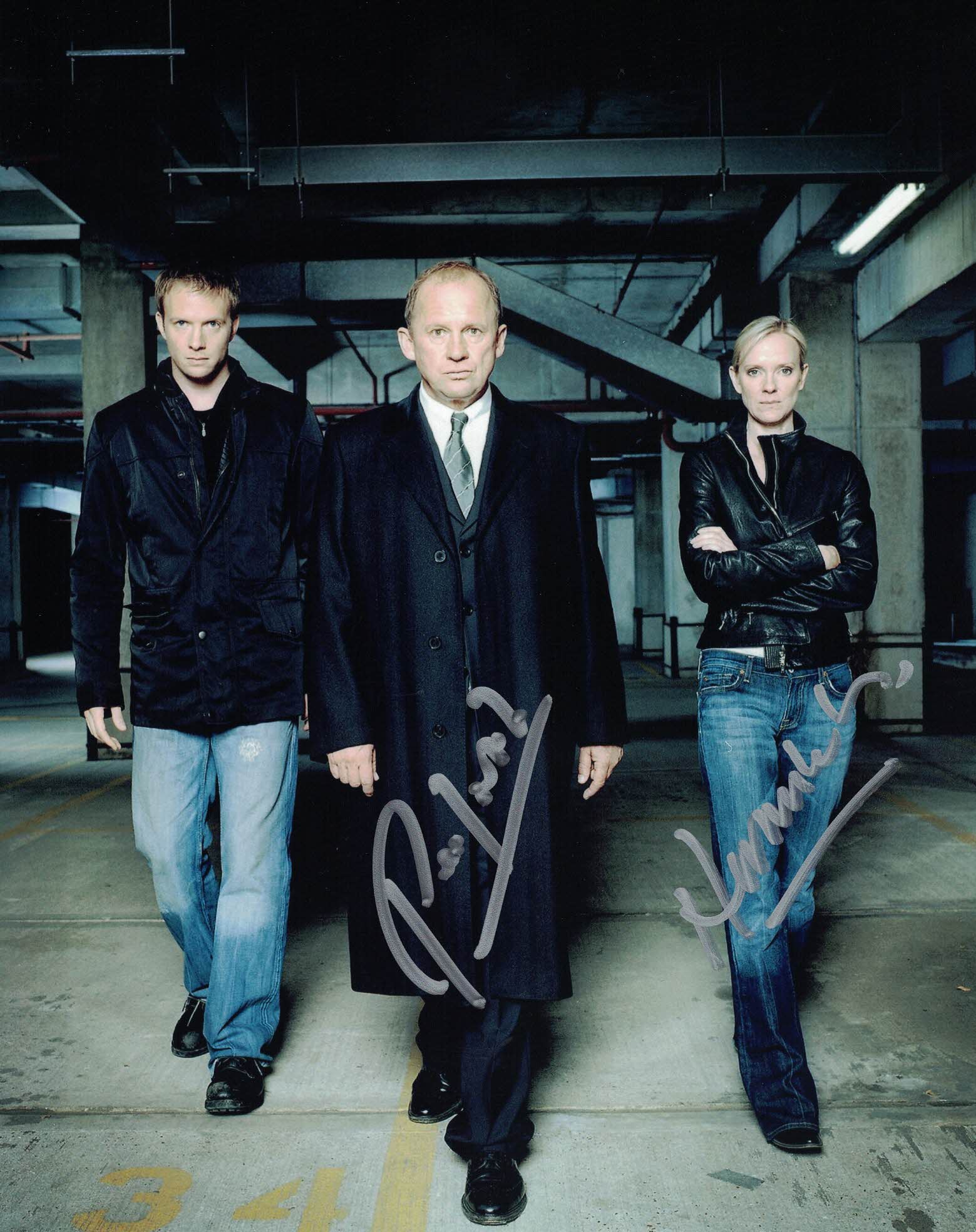 PETER FIRTH & HERMIONE NORRIS - Sir Harry Pearce & Ros Myers in Spooks (MI5) hand signed 10 x 8 photo