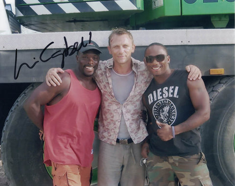 MARVIN CAMPBELL - stunt double for  Mollaka in James Bond- Casino Royale hand signed photo