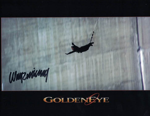 WAYNE MICHAELS - Stuntman/ double for James Bond bungee jumper in Goldeneye hand signed 10 x 8 photo